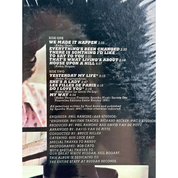 SEALED Paul Anka Vinyl Record, Vintage Buddha Records Includes She's A Lady - Picture 9 of 12